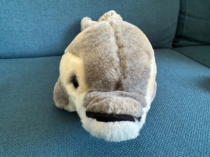 Peluche vintage Dauphin Steiff 32cm doudou collection gris poisson baleine mer océan - photo numéro 3