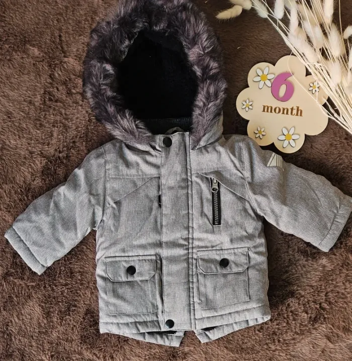 Manteau très chaud bébé garçon primark moltoné 3/6mois