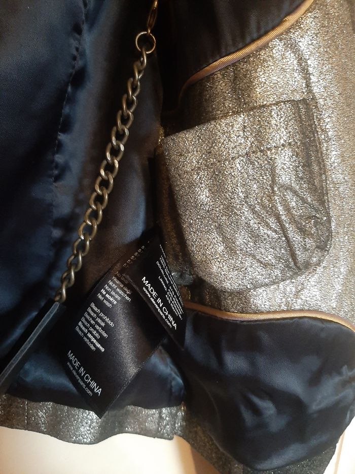 Veste en cuir doré - photo numéro 4