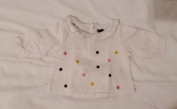 Pull blanc fille 3 mois