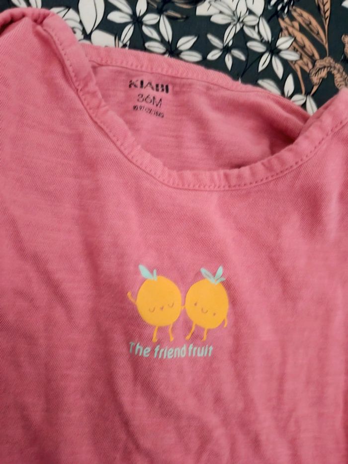 Lot de 2 pyjamas combishort rose Kiabi 36 mois - photo numéro 2