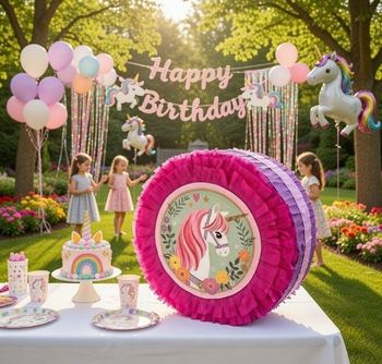 Pinata licorne anniversaire fille 