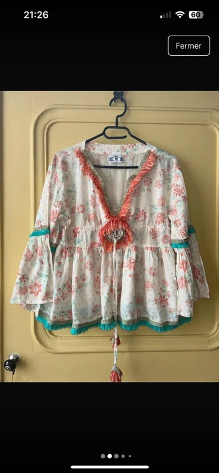 Blouse bohème hippie boho - photo numéro 2