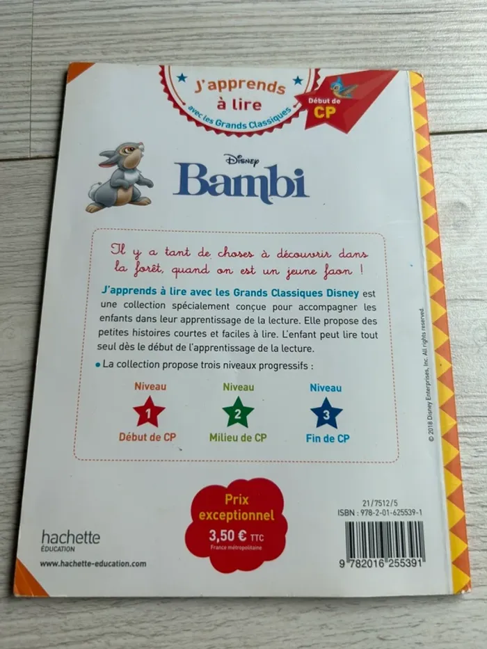 Livre j’apprends à lire Bambi - photo numéro 2