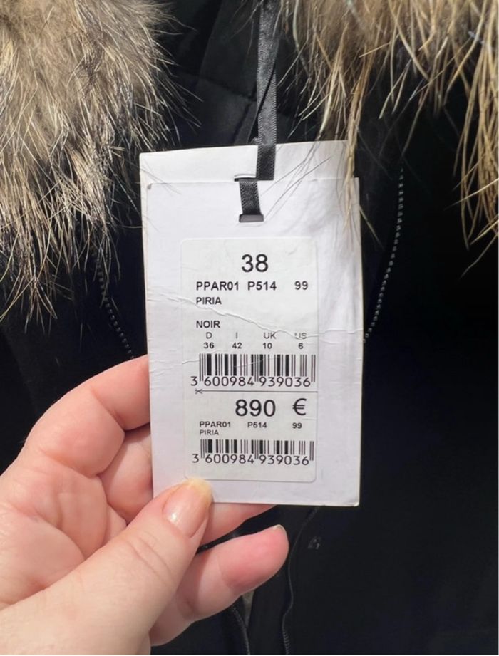 Parka Piria Zapa  capuche fourrure - photo numéro 3