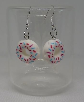 Boucles d'oreilles Ourson et Donuts