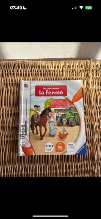 Livre tiptoi je découvre la ferme en très bon état