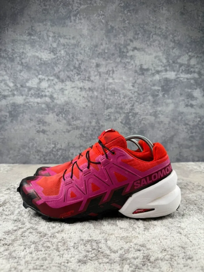 Salomon SpeedCroos 6 - Pink & Red & White - photo numéro 5