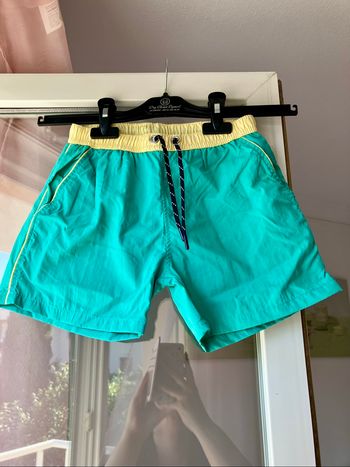 Short de bain bleu vert pour enfant 8 ans