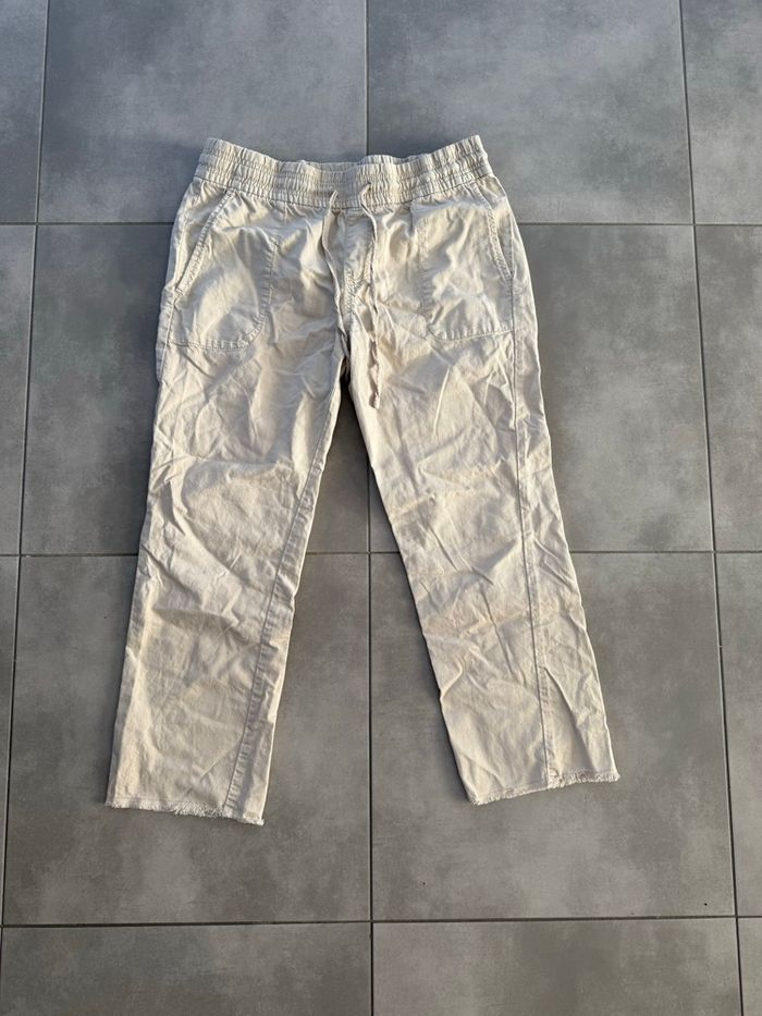 Pantalon style cargo femme beige taille M Mango - photo numéro 3