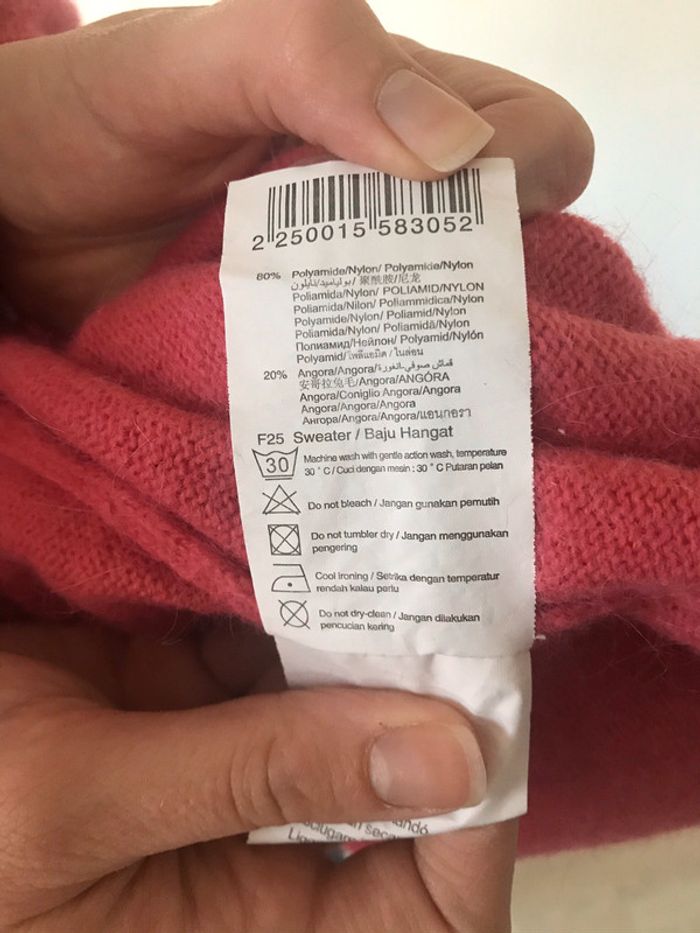 Pull camaïeu rose angora - photo numéro 4