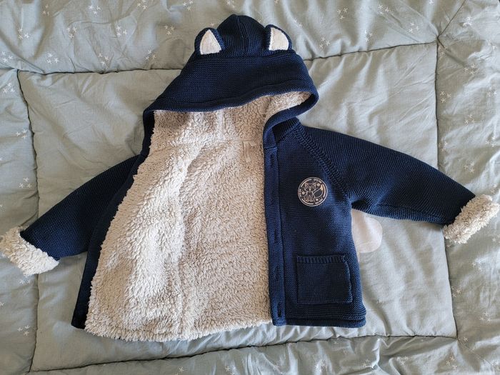 Pull fourré à capuche