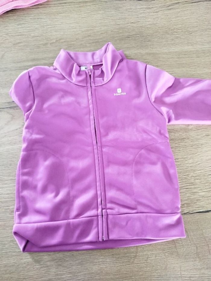 Veste jogging mauve