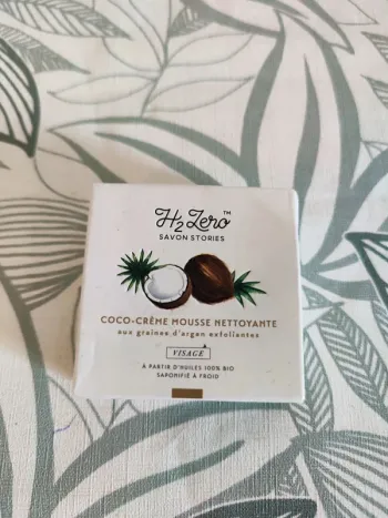 H2 zero coco creme mousse nettoyante visage 50g valeur 10 €  exp 02/27