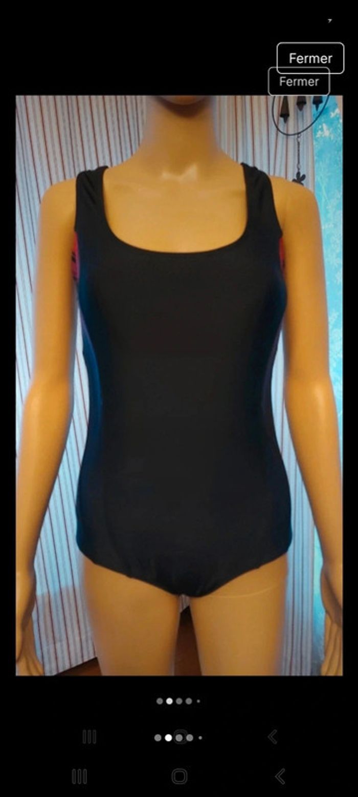Maillot de bain Panther taille 40 noir et violet - photo numéro 2