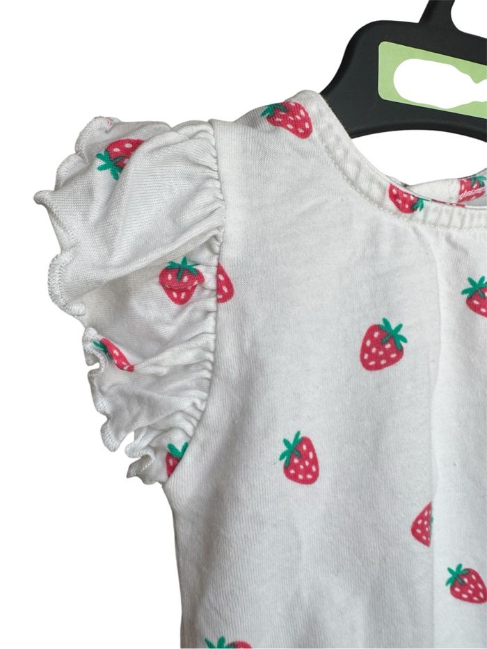 T-shirt blanc avec fraises - coton - Kiabi - neuf - photo numéro 3