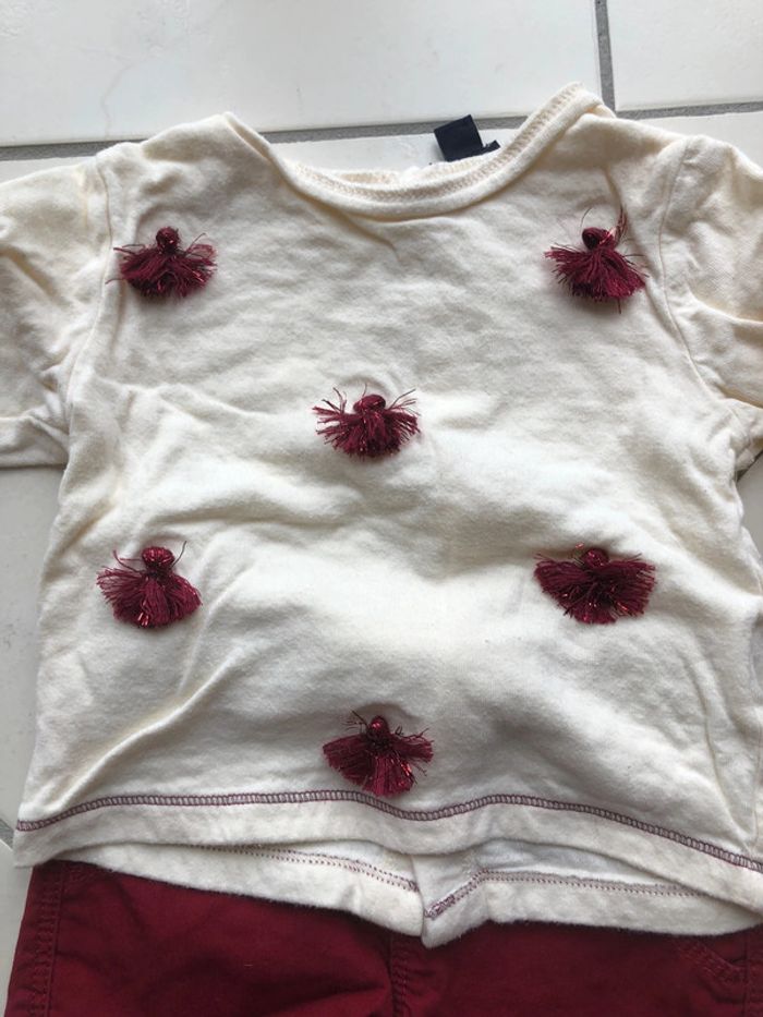 Ensemble t-shirt manches longues & pantalon 12 mois - photo numéro 2
