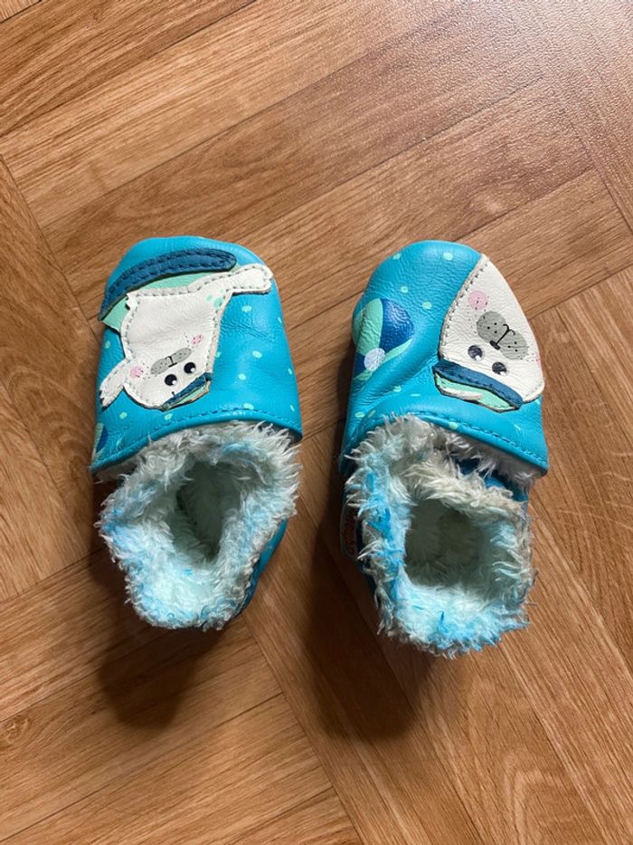 Chausson pantoufle souple en cuir Tichoups - photo numéro 2