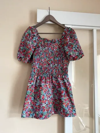 Combi short fleuri