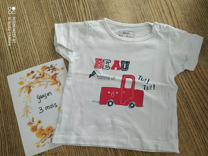 T shirt manches courtes 3mois
