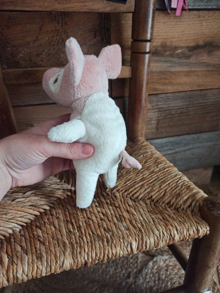 Peluche cochon Ikea tbe rose et blanc - photo numéro 6