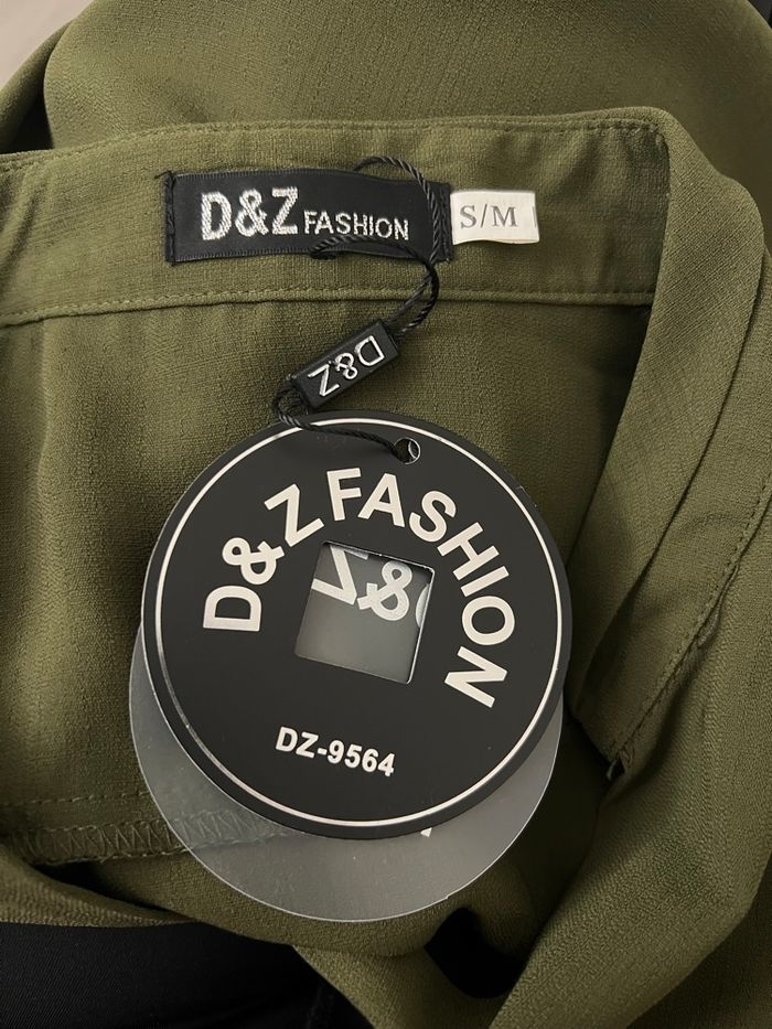 Robe sans manches droite voile kaki D&Z Fashion - photo numéro 6