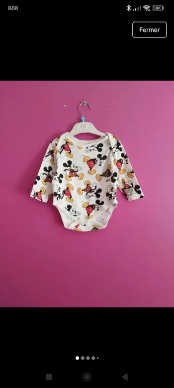 Body Disney 9/12 mois b1 