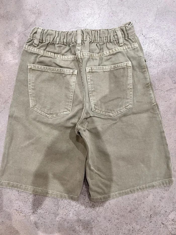 Short en jean Zara vert kaki taille 11/12 ans - photo numéro 2