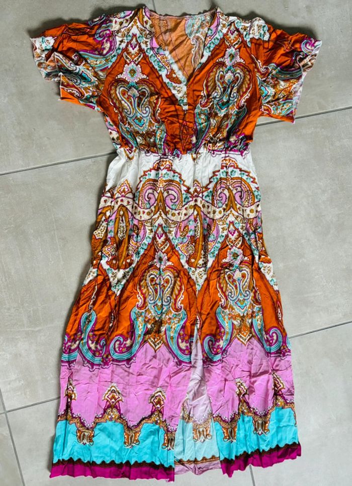 Magnifique robe longue colorée motifs bandana Shein neuve