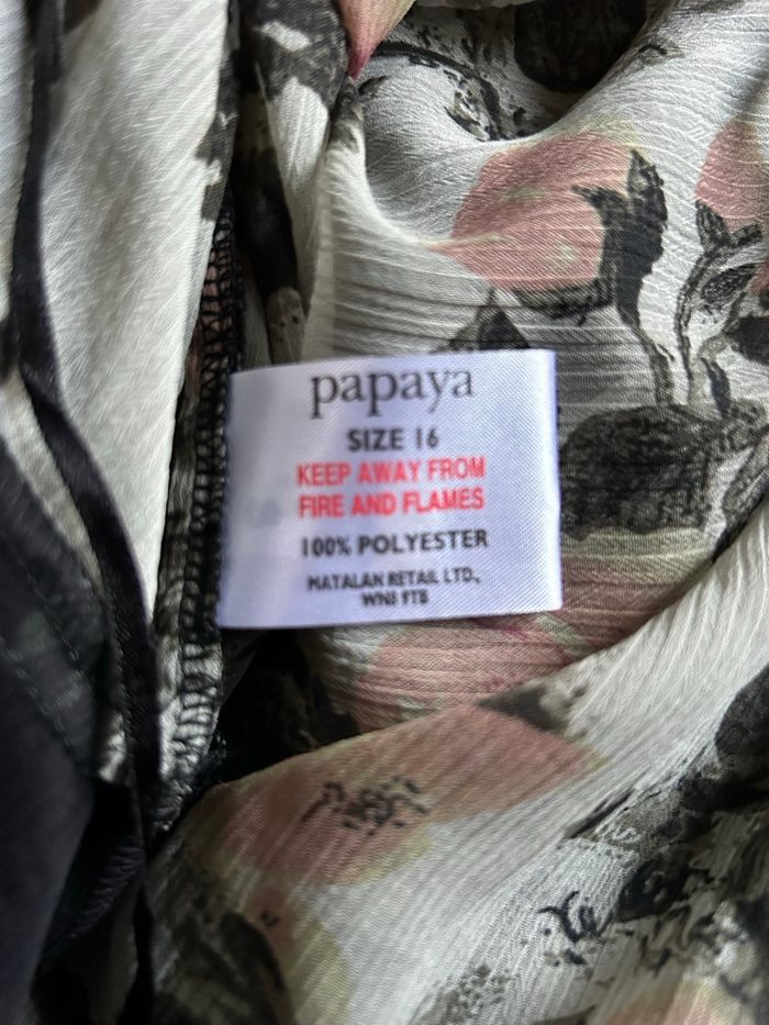 Tunique Kimono voile fleuri 44 Papaya - photo numéro 10