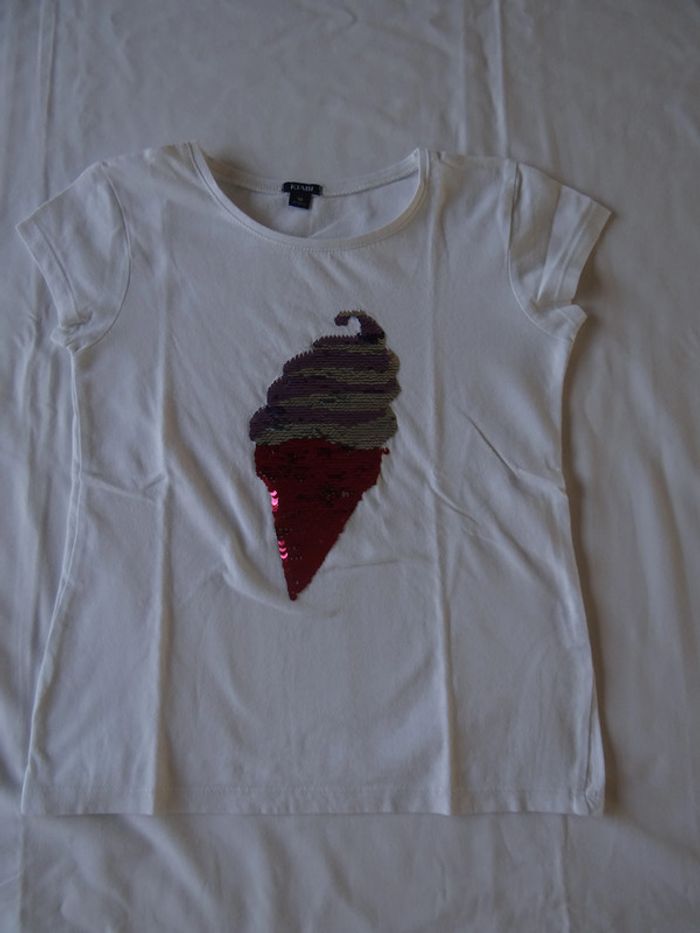 t-shirt blanc 8 ans - photo numéro 2