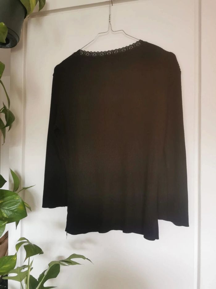T-shirt col dentelle Etam - photo numéro 2