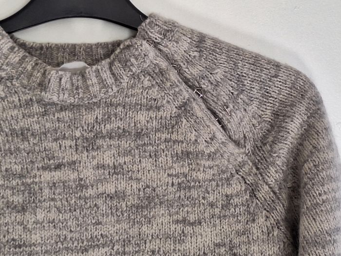 Pull gris chiné en 80 % laine d'agneau - photo numéro 2