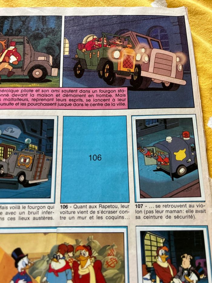 Livre à vignette panini - complet à 95 % 1987 Disney ducktales - la bande à picsou - photo numéro 9