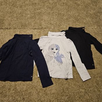 Lot t-shirts col roulé 