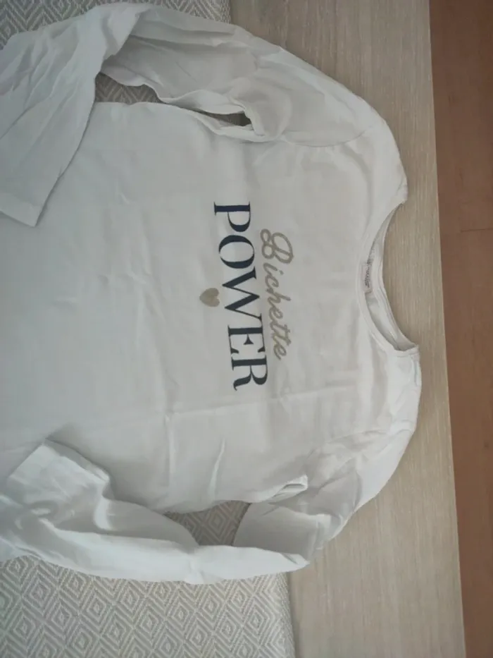 Tee shirt blanc bichette power tao 12 ans - photo numéro 2