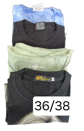 lot de 4 t-shirts imprimés rock taille S/M = 36/38