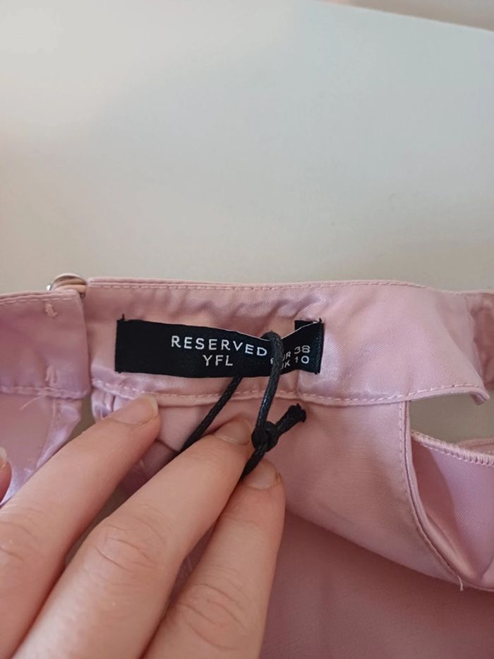 Robe rose satinée chic Reserved YFL taille M 38 - photo numéro 9