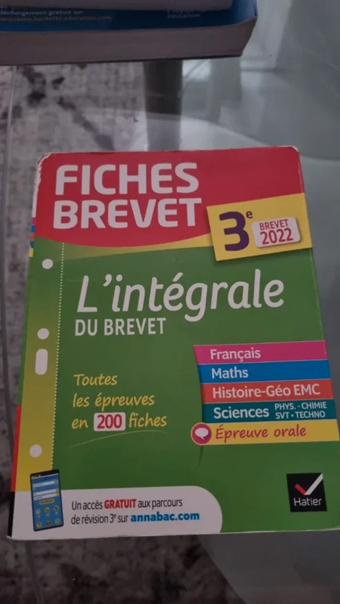 Fiches brevet 3e