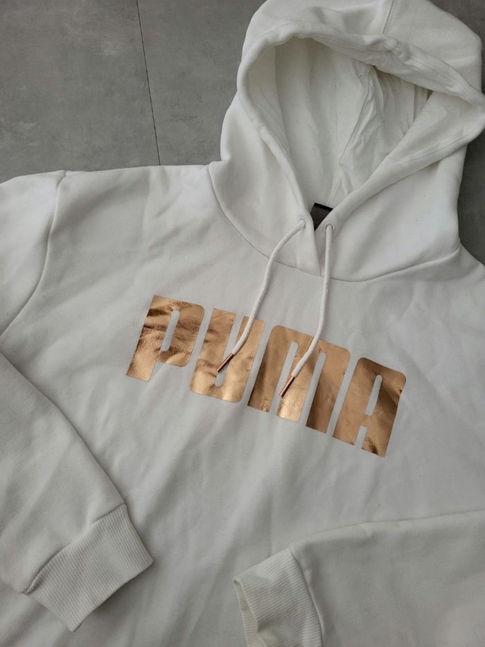 Sweat à capuche PUMA blanc - photo numéro 3