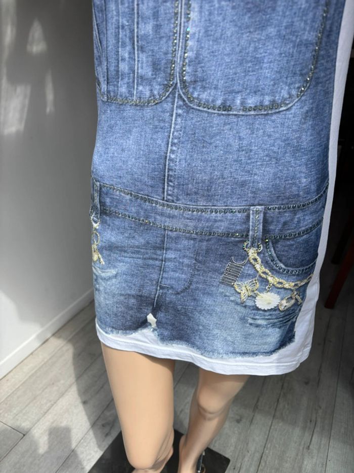 Tee-shirts imprimés salopette à strass boutique parisienne - photo numéro 4