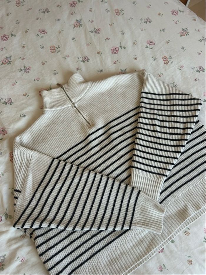 Pull Marinière Mango taille M - photo numéro 2