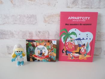 Jeu, puzzle et figurine Schtroumpfette (J23)