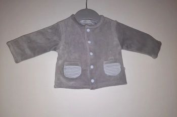 Gilet gris obaibi taille 1 mois