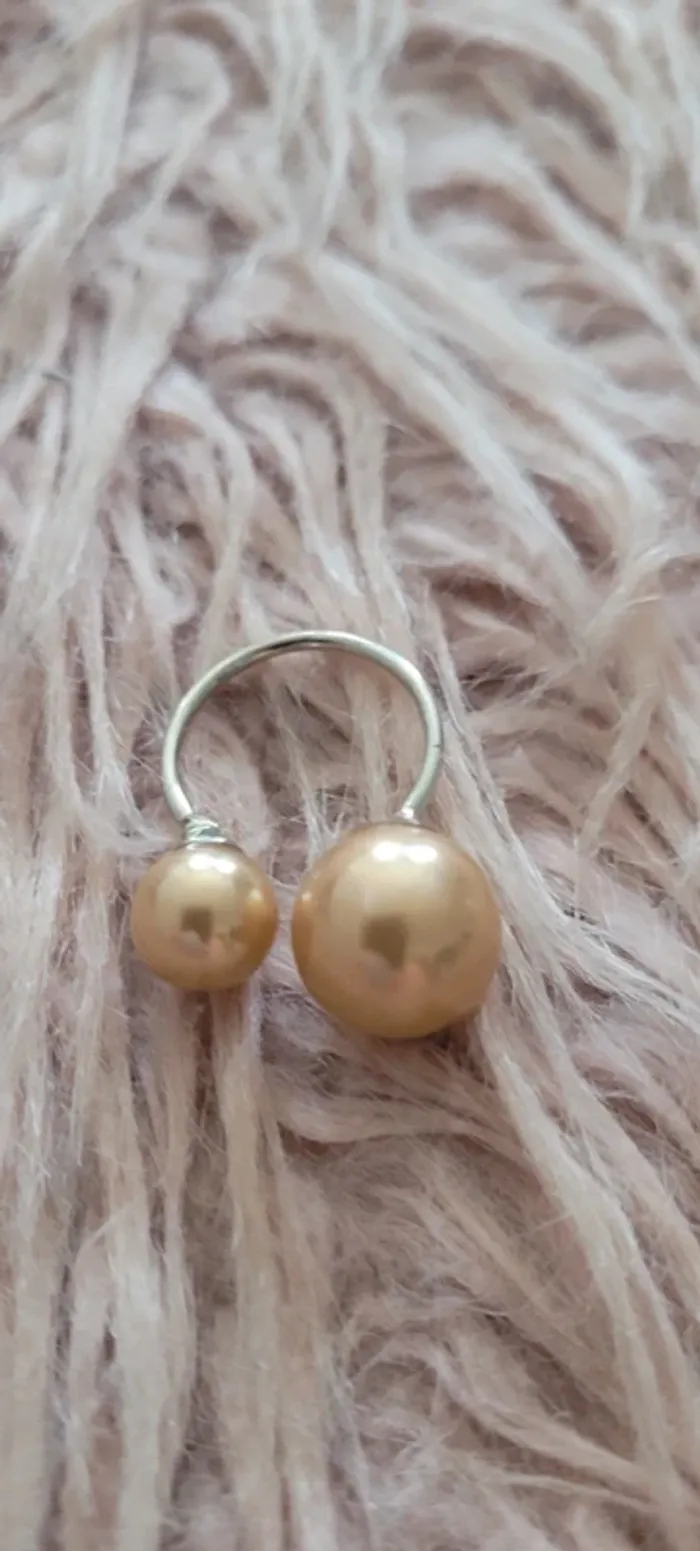 Bague fausses perles réglable