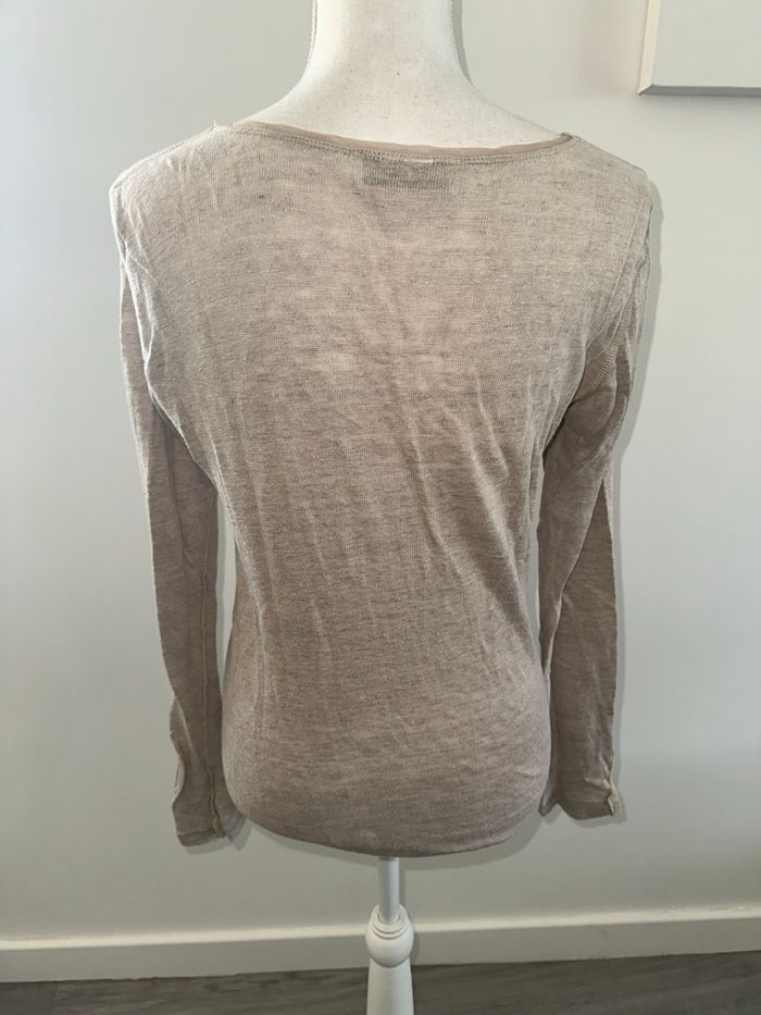 Cardigan beige crème tulle mesh Sonia Rykiel T38 M - photo numéro 4