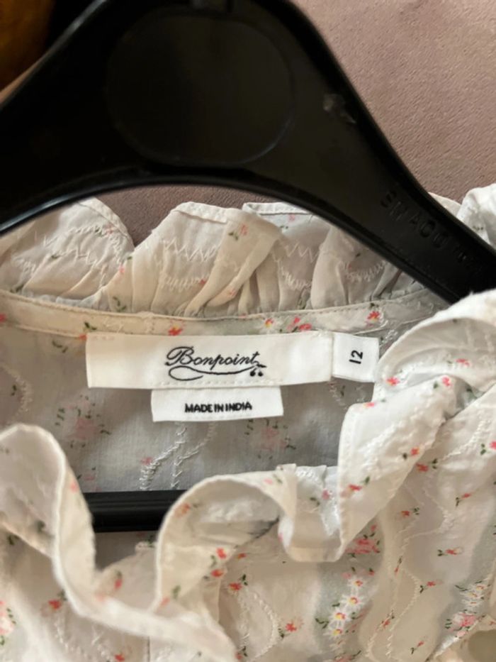 Blouse dentelle, volants et fleurs en coton 12 ans - Bonpoint - photo numéro 5