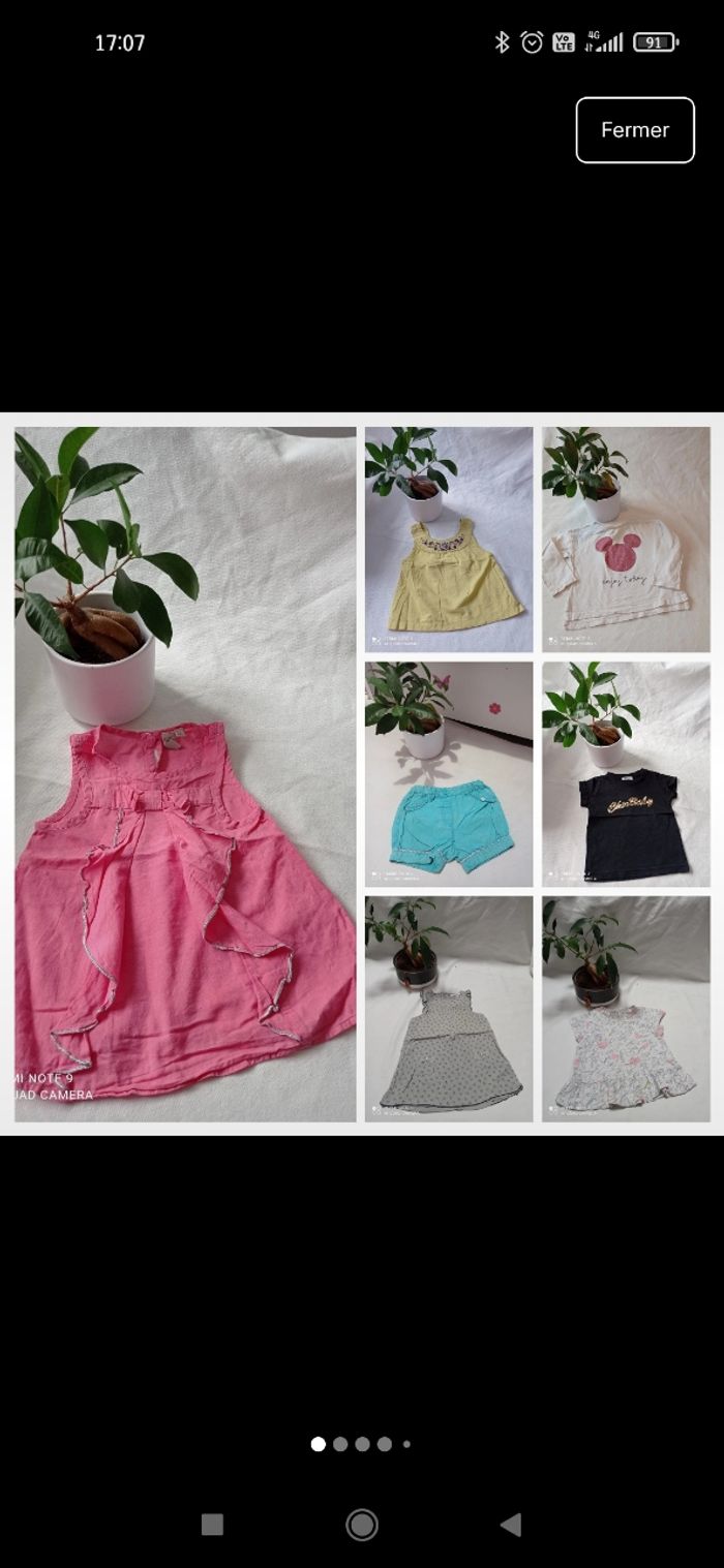 Lot 7 articles fille 9/12mois