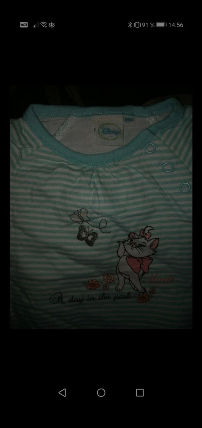 Tee shirt 12 mois rayé Les Aristochats Disney - photo numéro 2