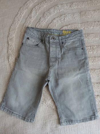Short bermuda en jean gris Bizzbee 12 ans